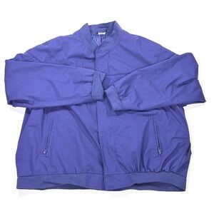 Haband Mens Navy Blue Bomber Jacket Lightweight Full Zip Style 31Y Size 3X